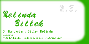 melinda billek business card